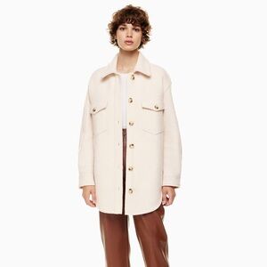 Aritzia Wilfred Free Ganna Shirt Jacket in Heather Bone